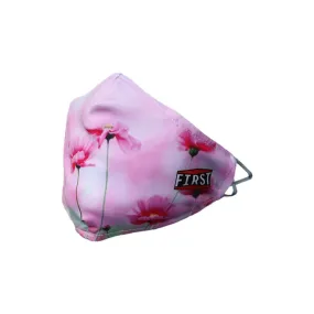 2-Ply Pink Floral Reusable Non-Medical Breathable & Elastic Ear Bands Face Masks (5-Pcs Pack)