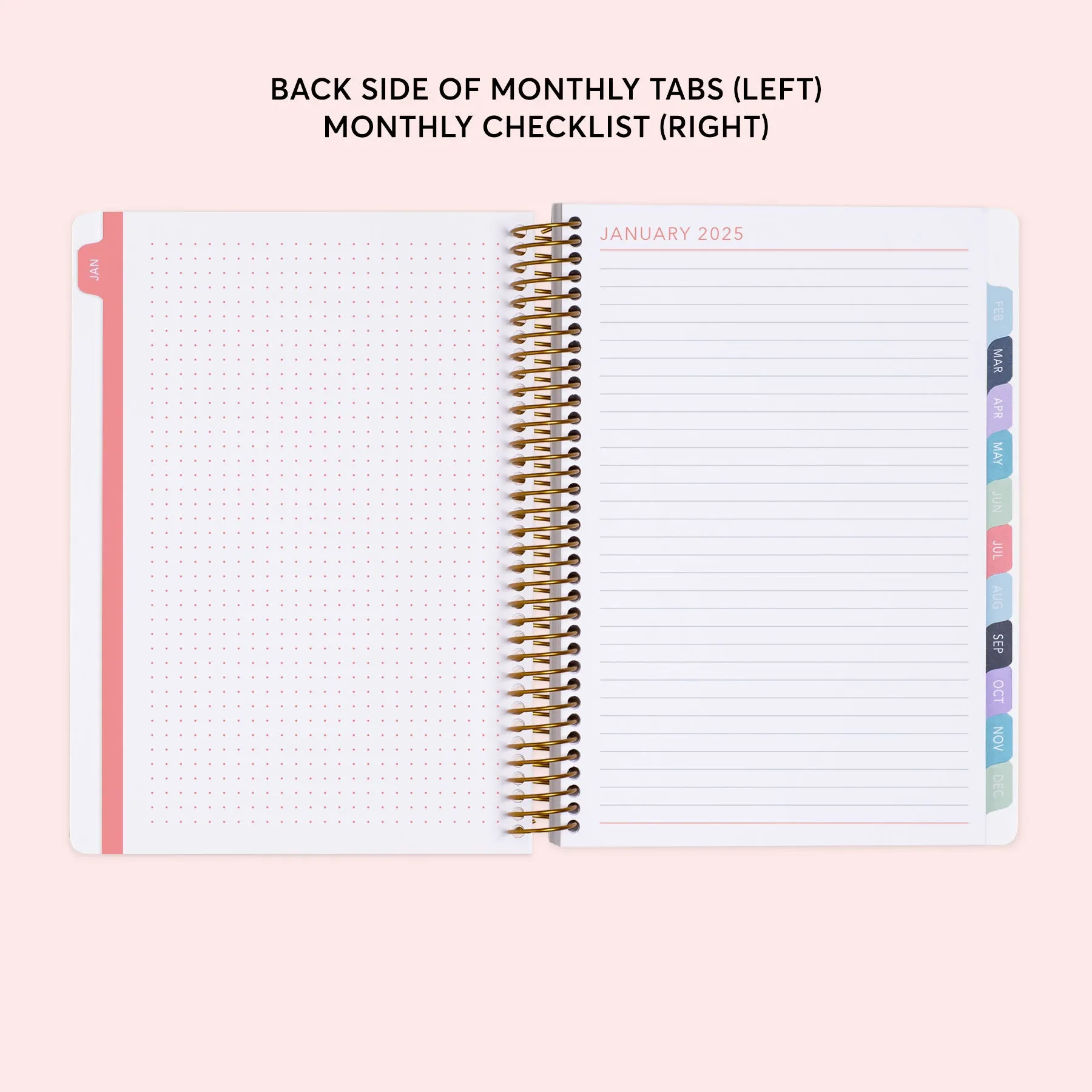 6x9 Weekly Planner - Blush Gold Tropical