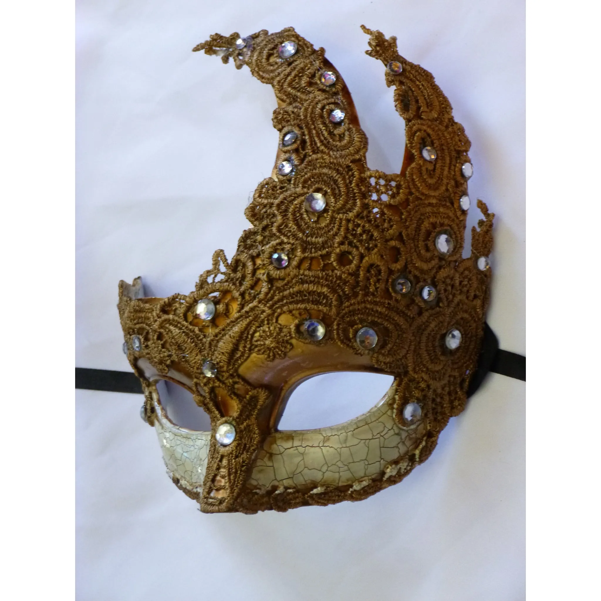 Antiqued Mardi Gras Mask