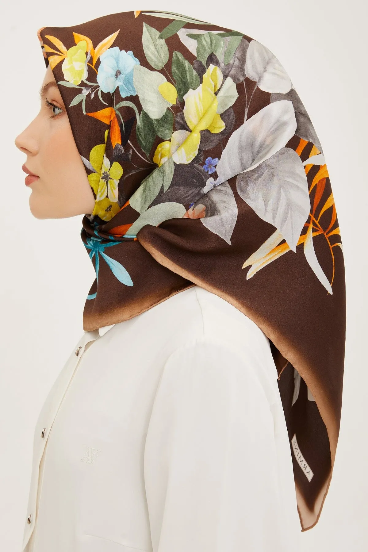 Armine Ayu Floral Silk Scarf #51