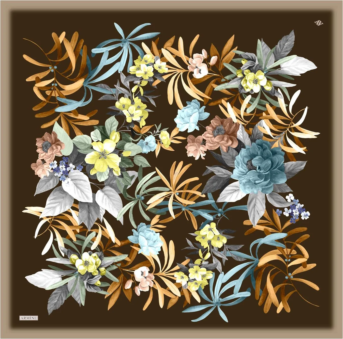 Armine Ayu Floral Silk Scarf #51