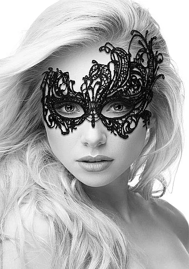 B&w Lace Eye Mask Royal