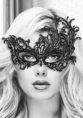 B&w Lace Eye Mask Royal