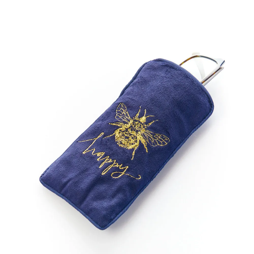 Bee Velvet Glasses Case