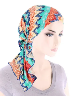 BELLA-780#The Bella Scarf Tropical Blue Sunset