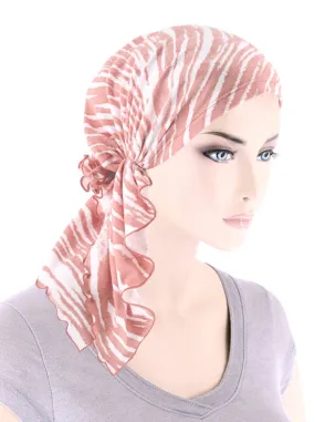 BELLA-844#The Bella Scarf Rose Watercolor Stripe