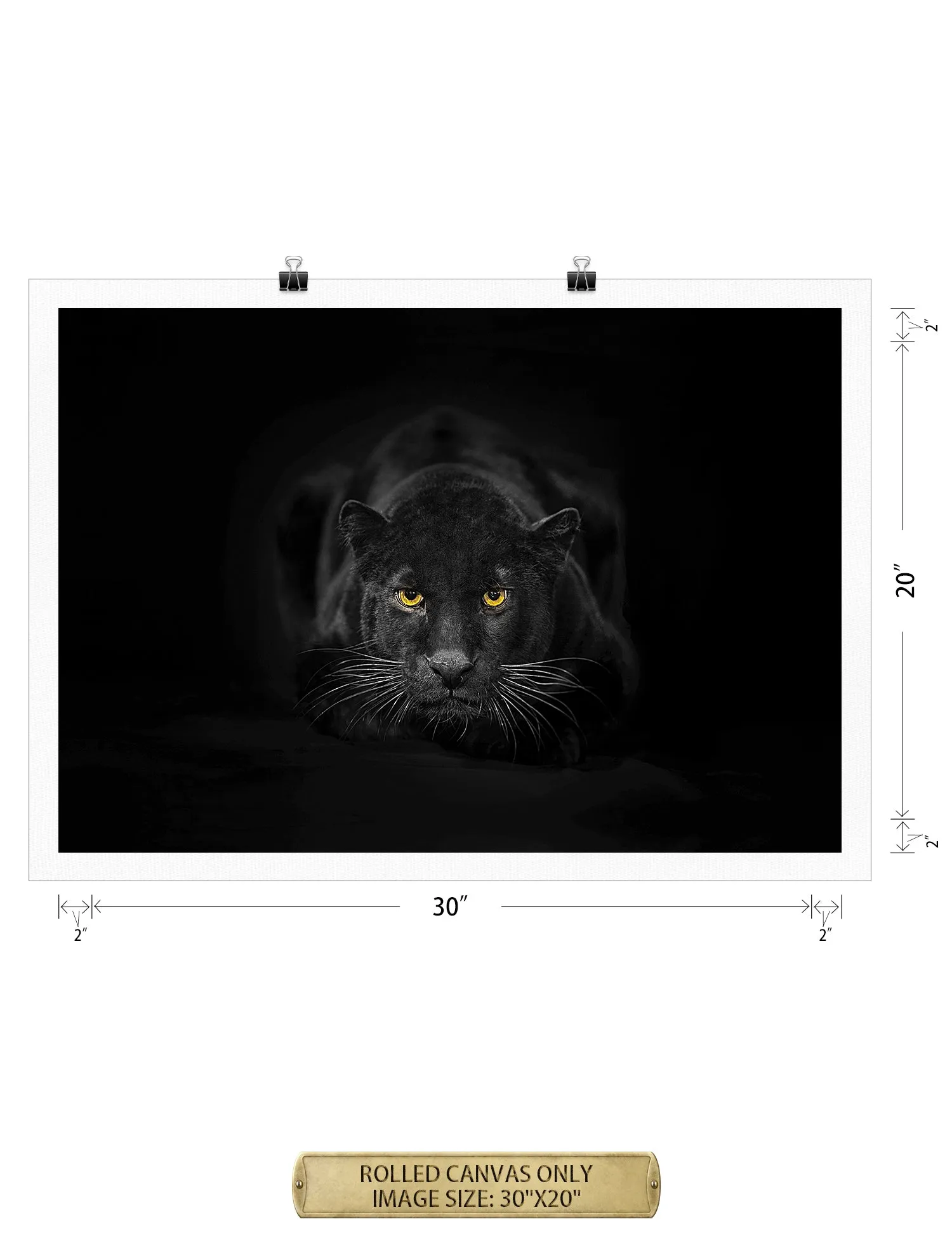 Black Panther Wild Animal Wall Art.