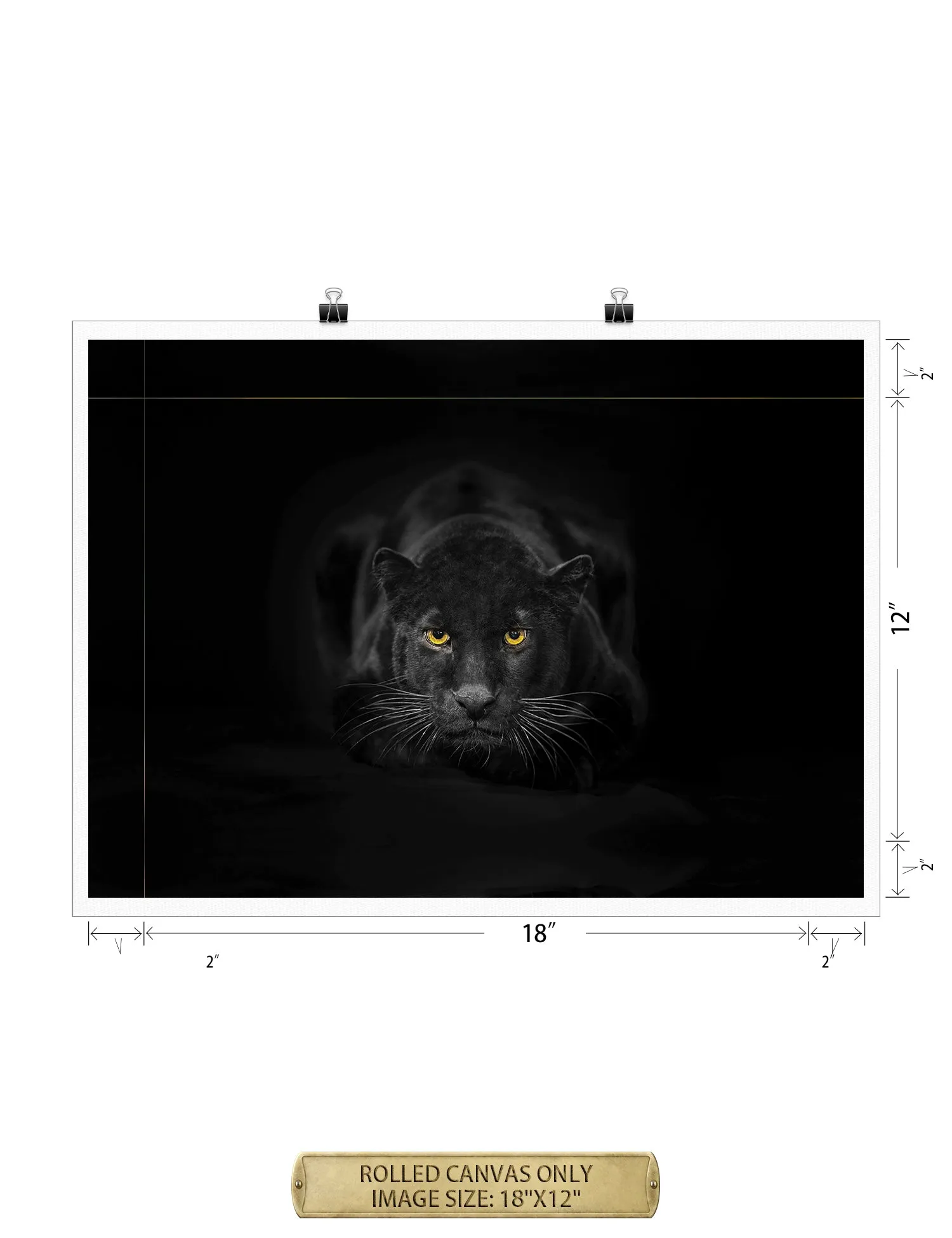 Black Panther Wild Animal Wall Art.