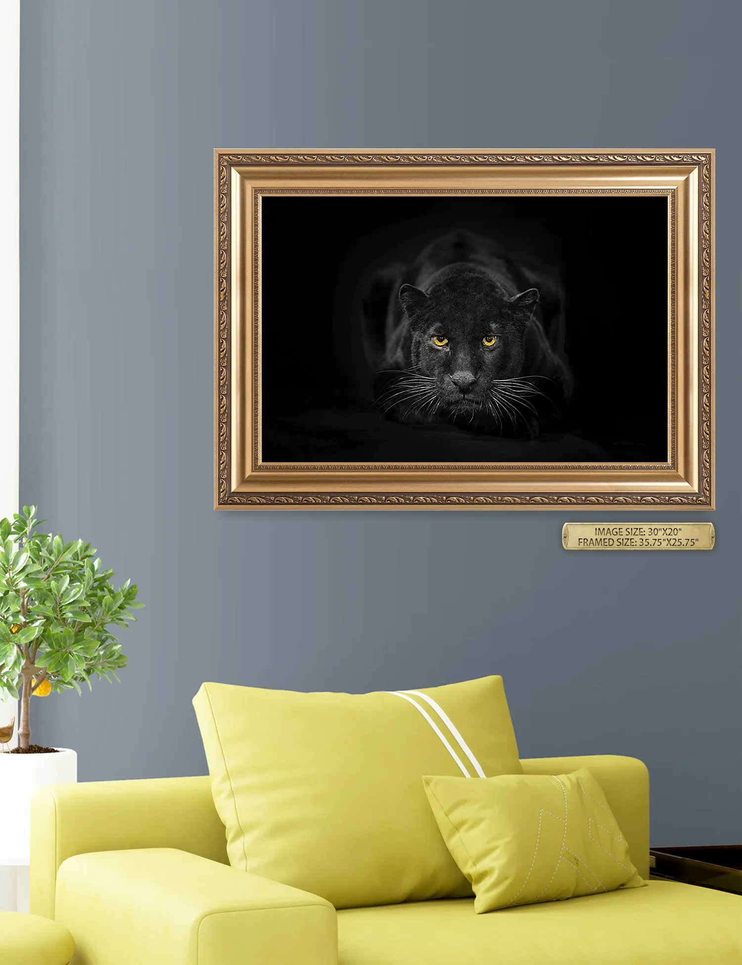 Black Panther Wild Animal Wall Art.