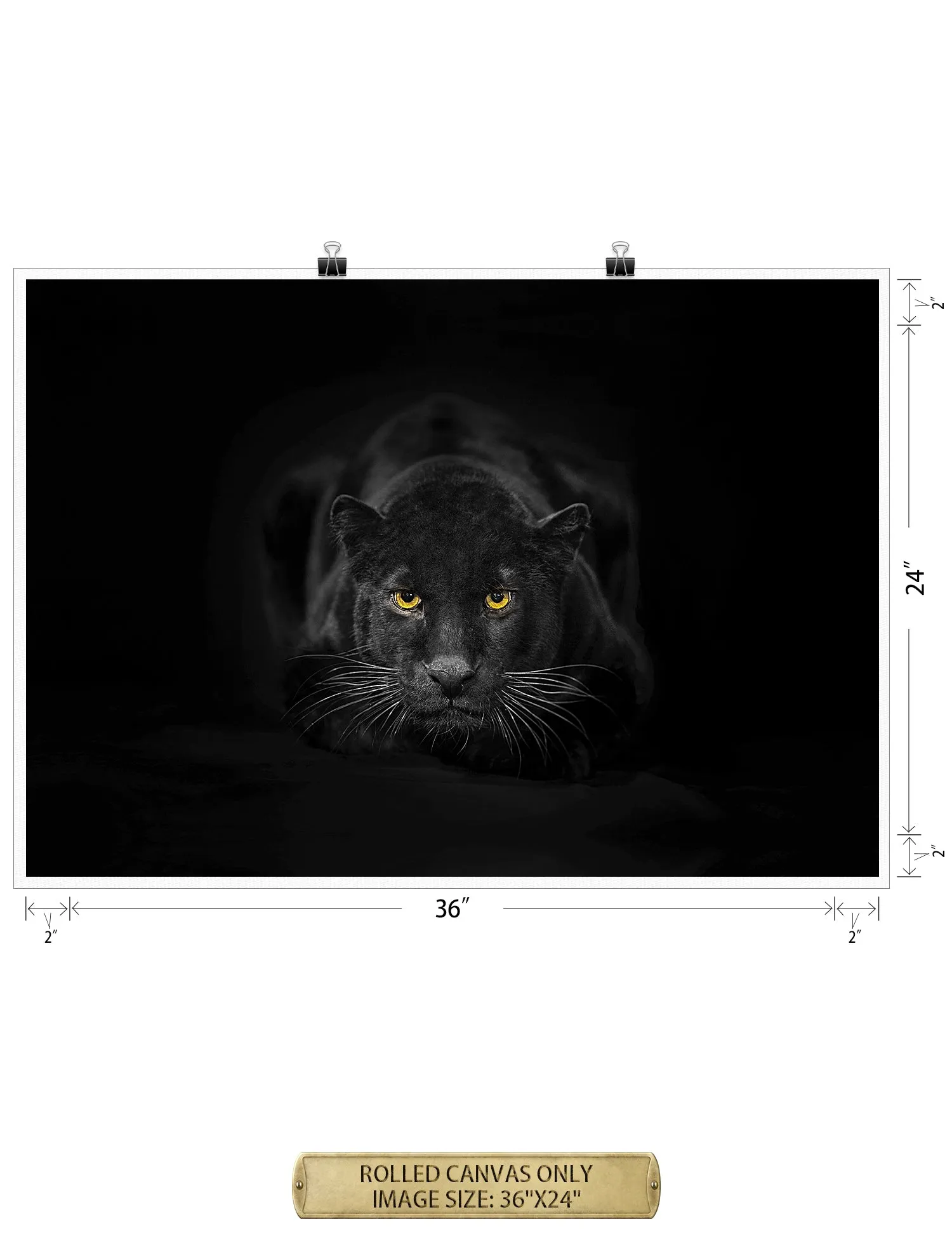 Black Panther Wild Animal Wall Art.