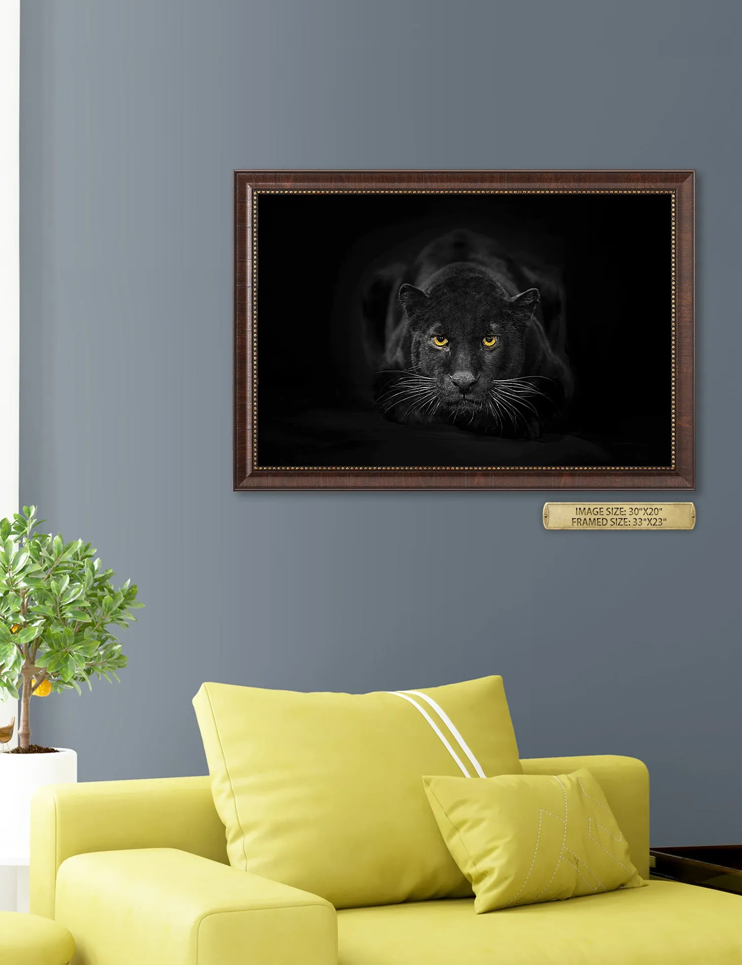 Black Panther Wild Animal Wall Art.