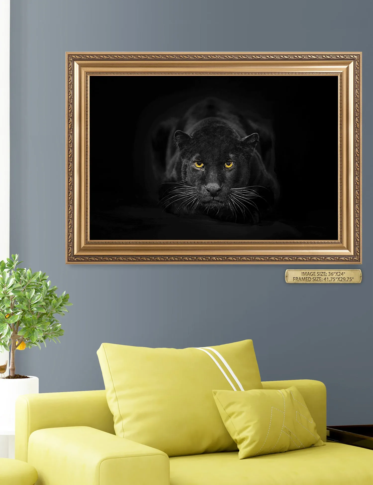 Black Panther Wild Animal Wall Art.