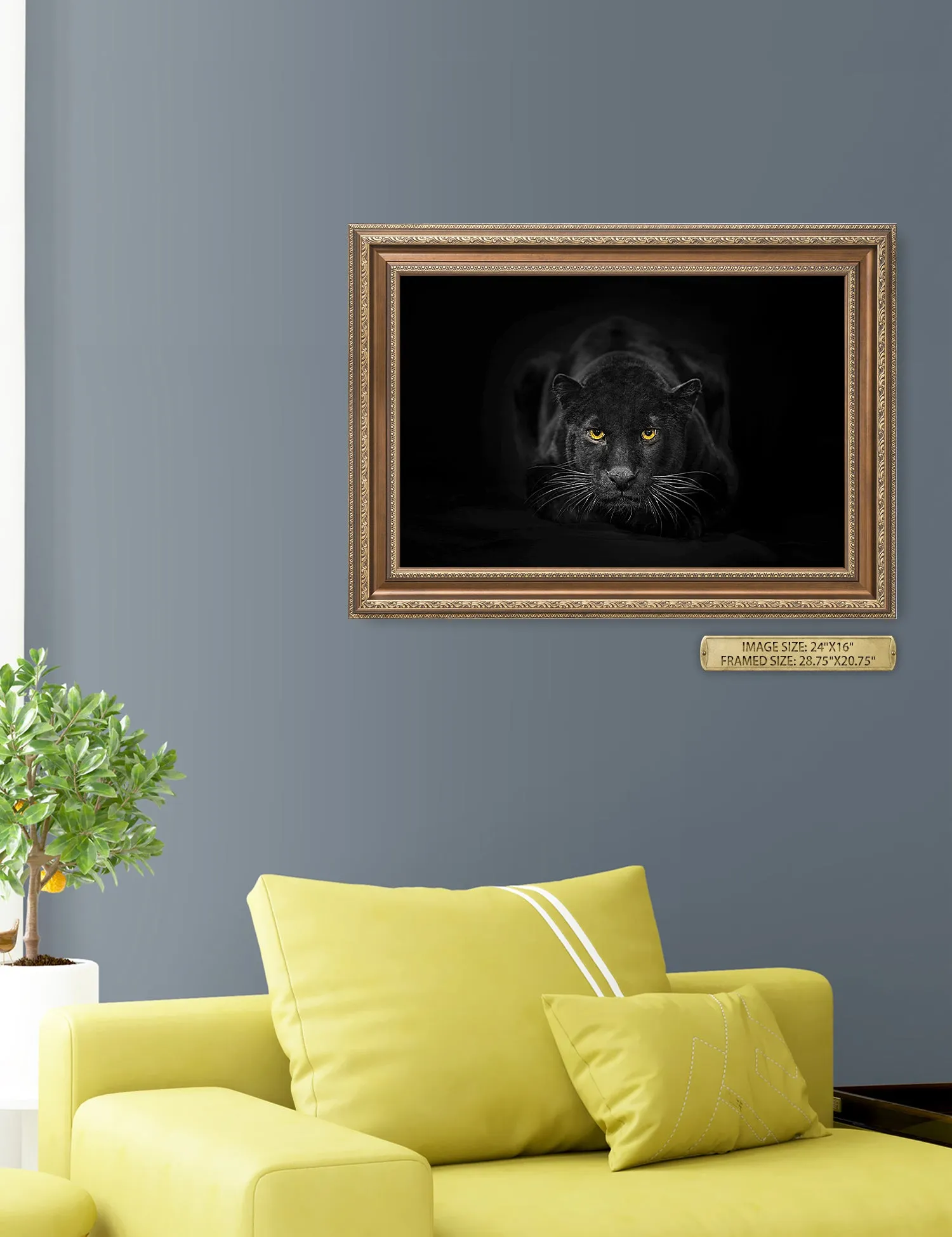 Black Panther Wild Animal Wall Art.