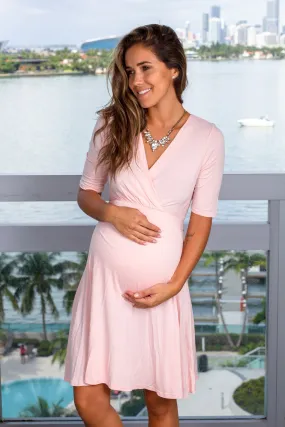 Blush Short Dress with Sleeves