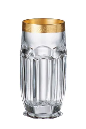 Bohemia Crystal - Safari Gold Highball Tumbler 10 oz. Set of 6