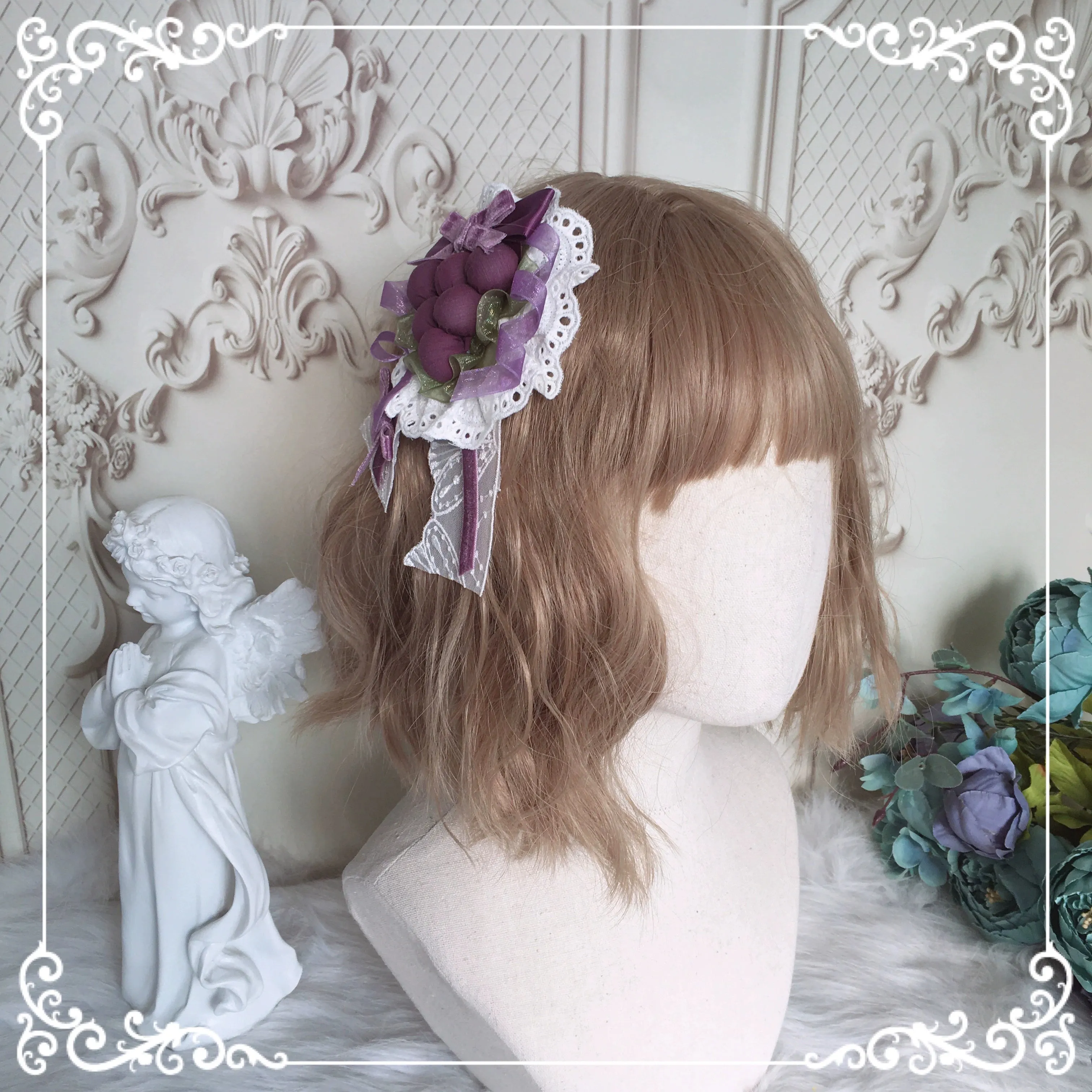 (Buyforme)Chestnut Lolita~Louvre Vineyard Accessory Hairband Retro Lolita KC