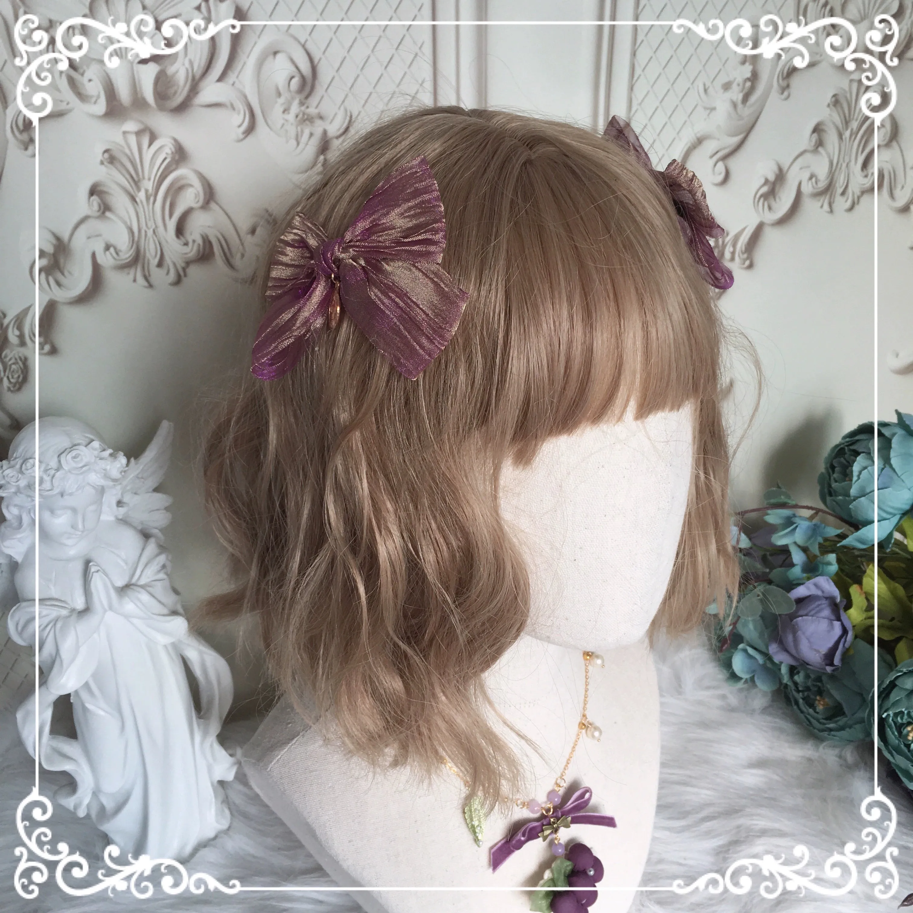 (Buyforme)Chestnut Lolita~Louvre Vineyard Accessory Hairband Retro Lolita KC