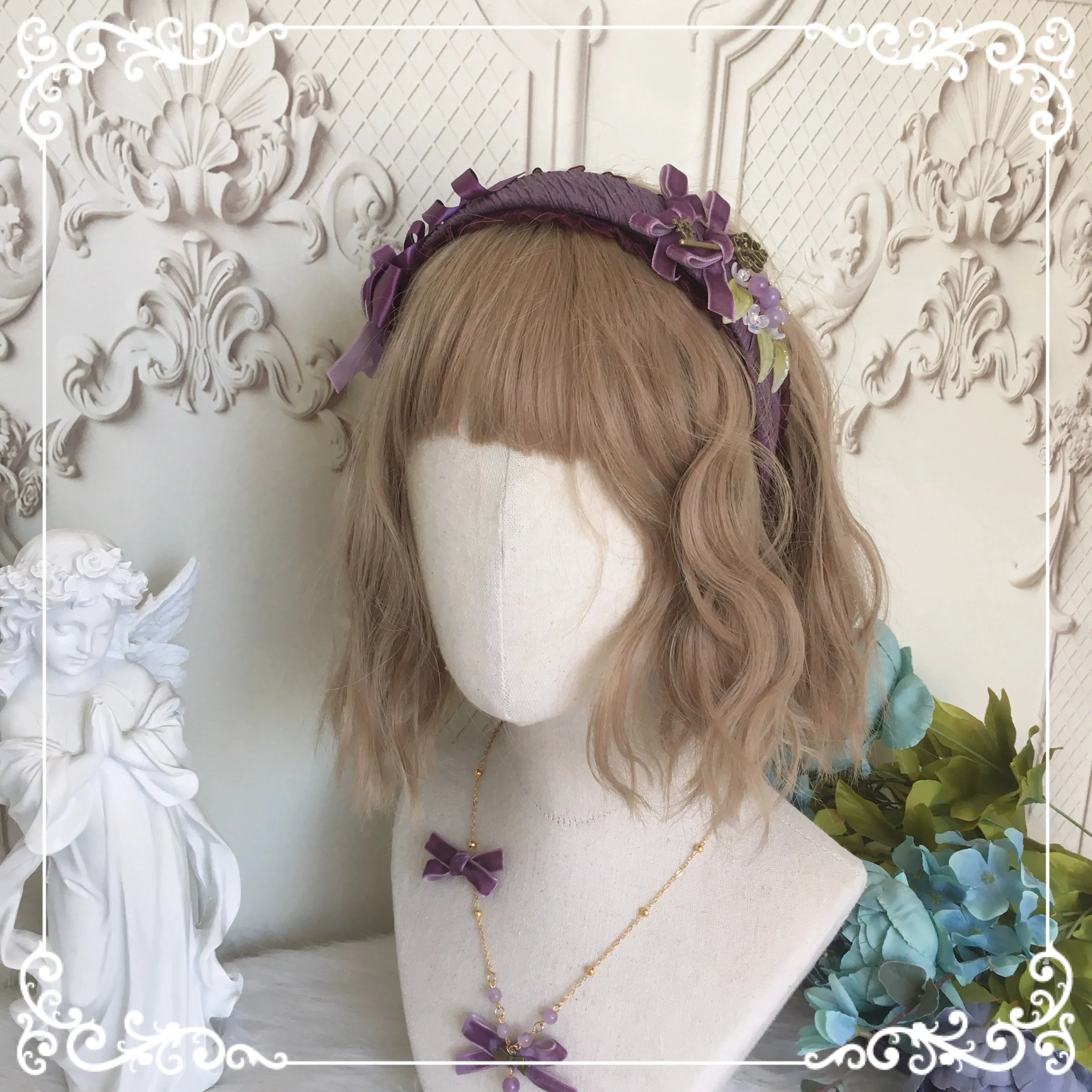 (Buyforme)Chestnut Lolita~Louvre Vineyard Accessory Hairband Retro Lolita KC