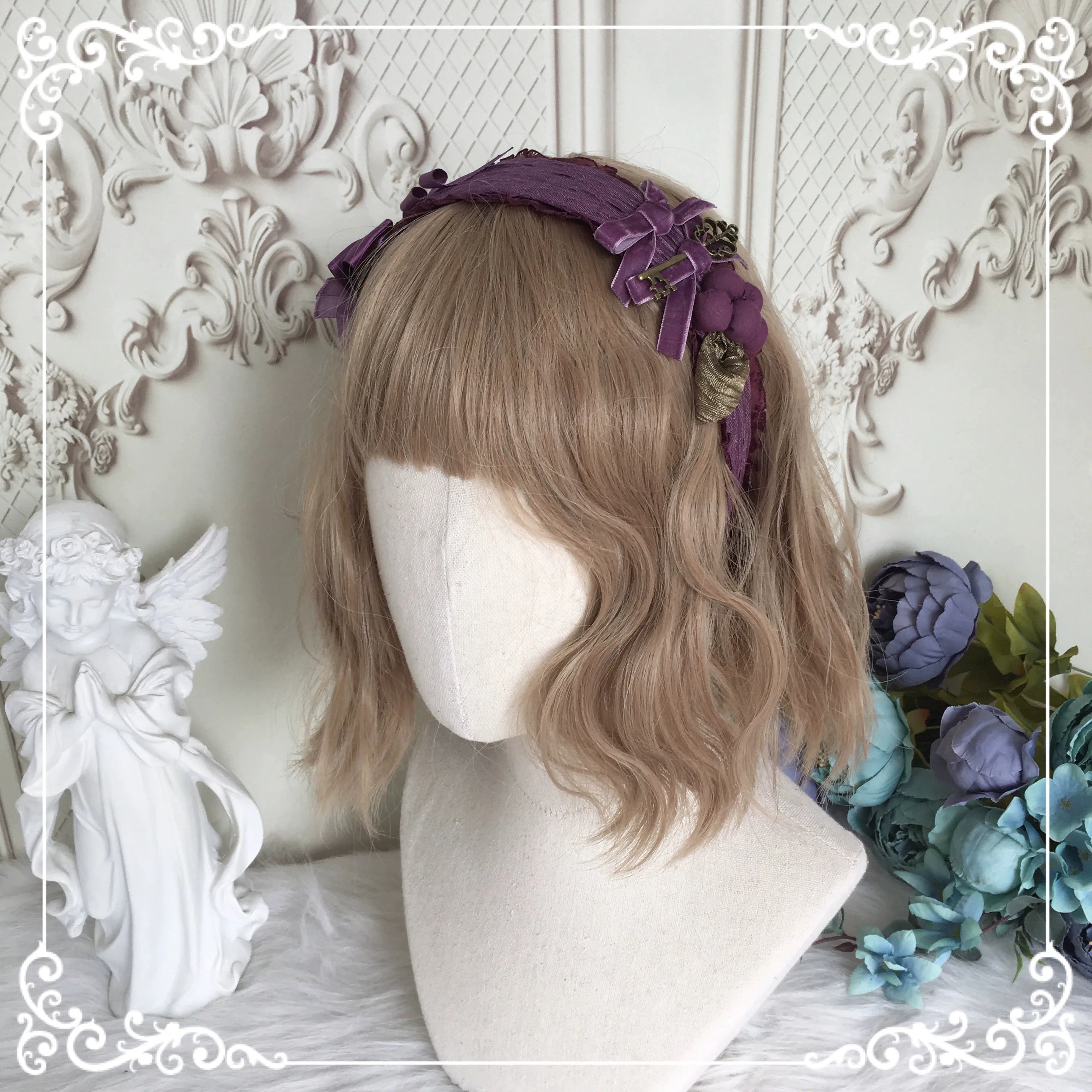 (Buyforme)Chestnut Lolita~Louvre Vineyard Accessory Hairband Retro Lolita KC