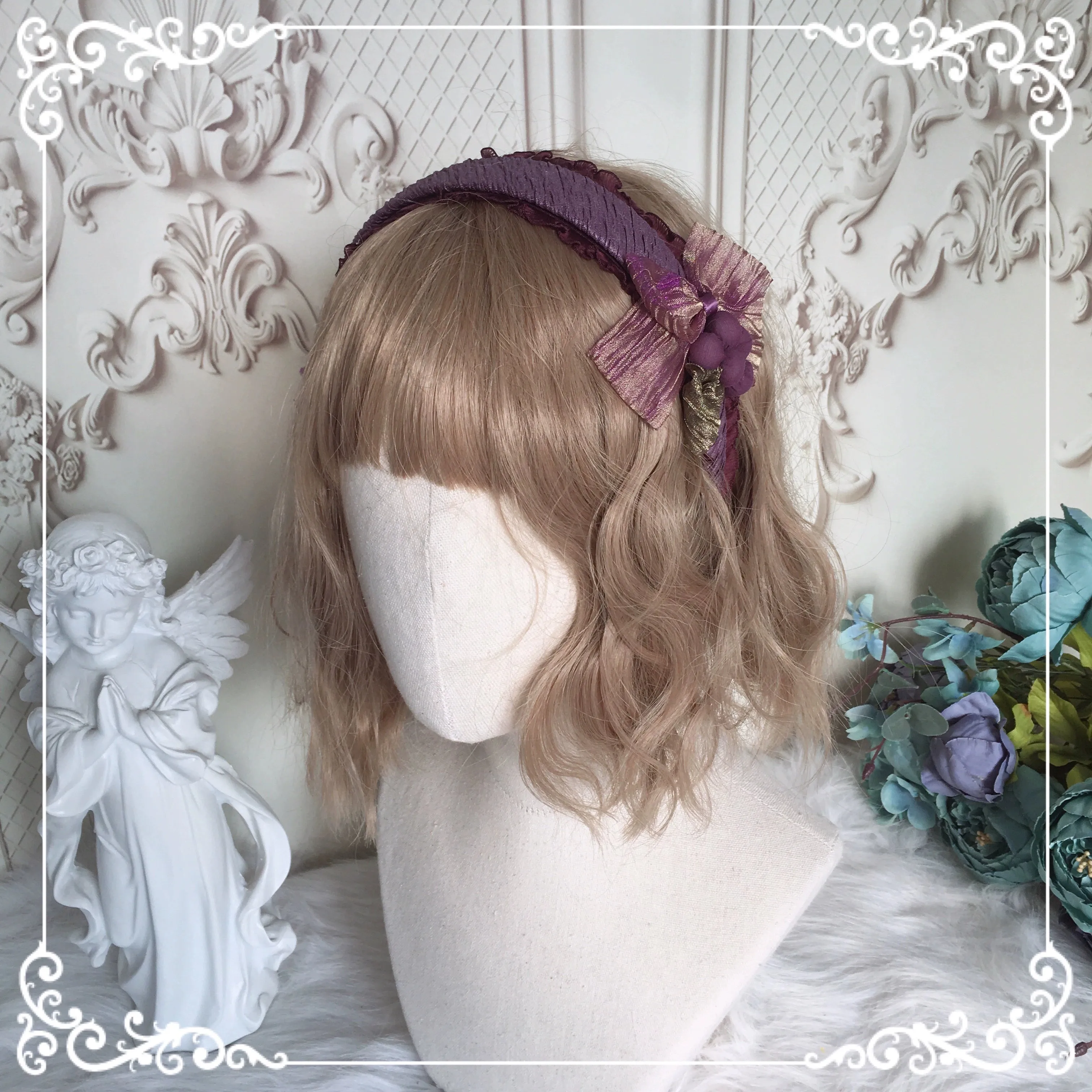 (Buyforme)Chestnut Lolita~Louvre Vineyard Accessory Hairband Retro Lolita KC