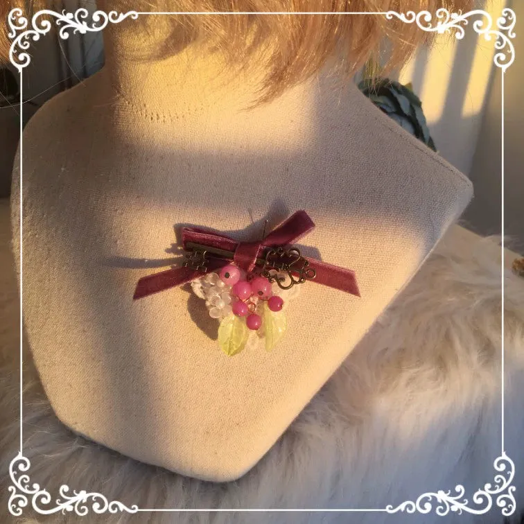 (Buyforme)Chestnut Lolita~Louvre Vineyard Accessory Hairband Retro Lolita KC