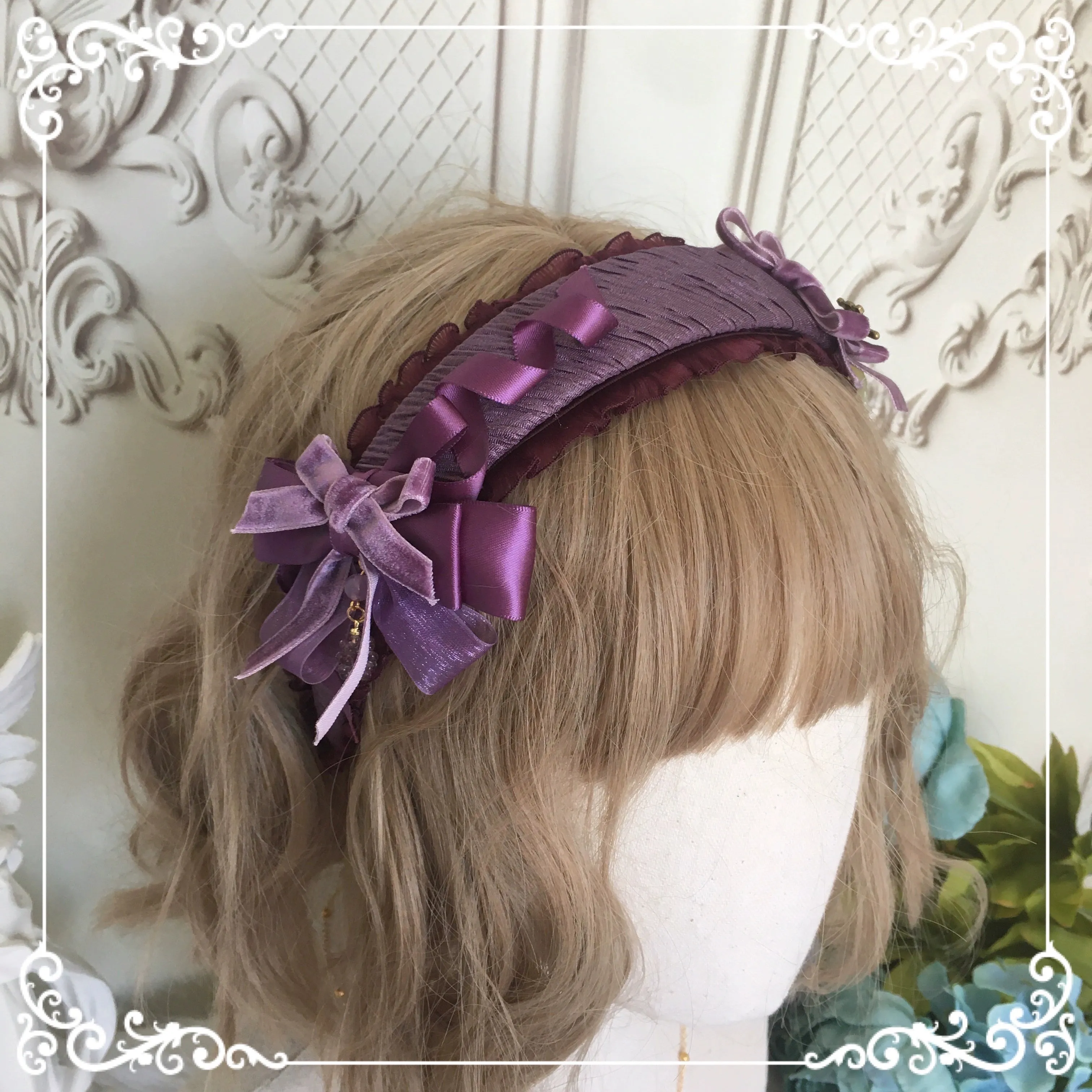 (Buyforme)Chestnut Lolita~Louvre Vineyard Accessory Hairband Retro Lolita KC