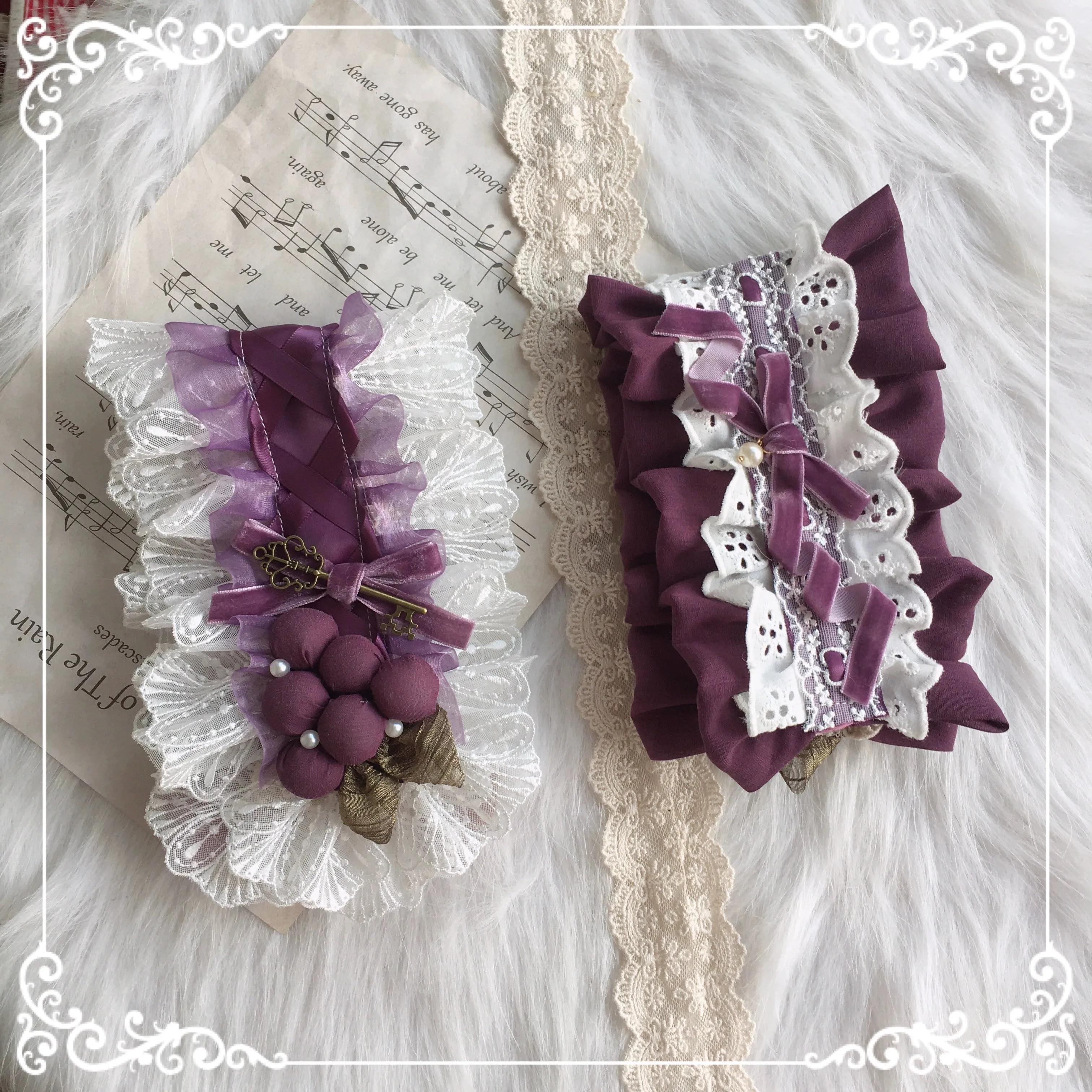 (Buyforme)Chestnut Lolita~Louvre Vineyard Accessory Hairband Retro Lolita KC