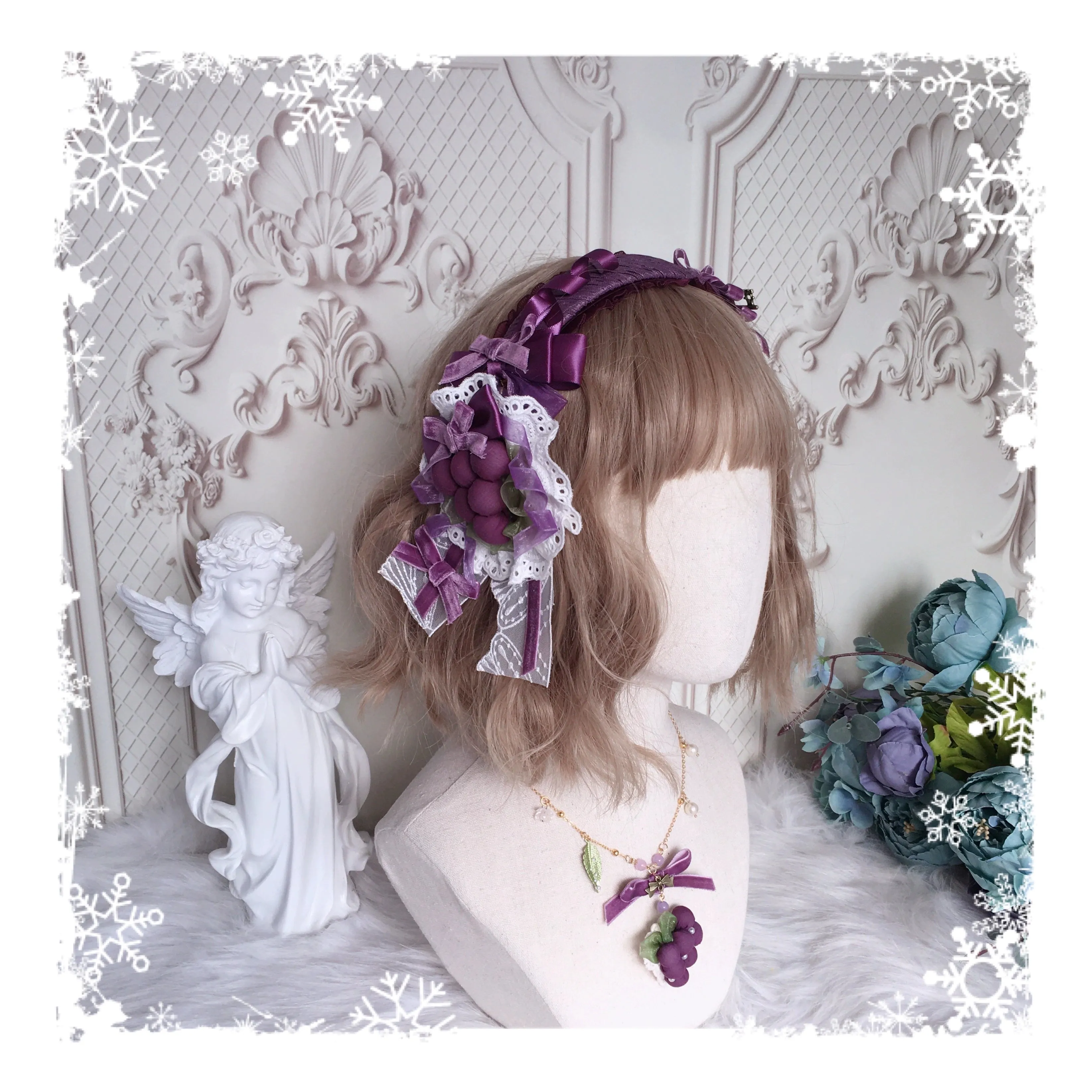 (Buyforme)Chestnut Lolita~Louvre Vineyard Accessory Hairband Retro Lolita KC