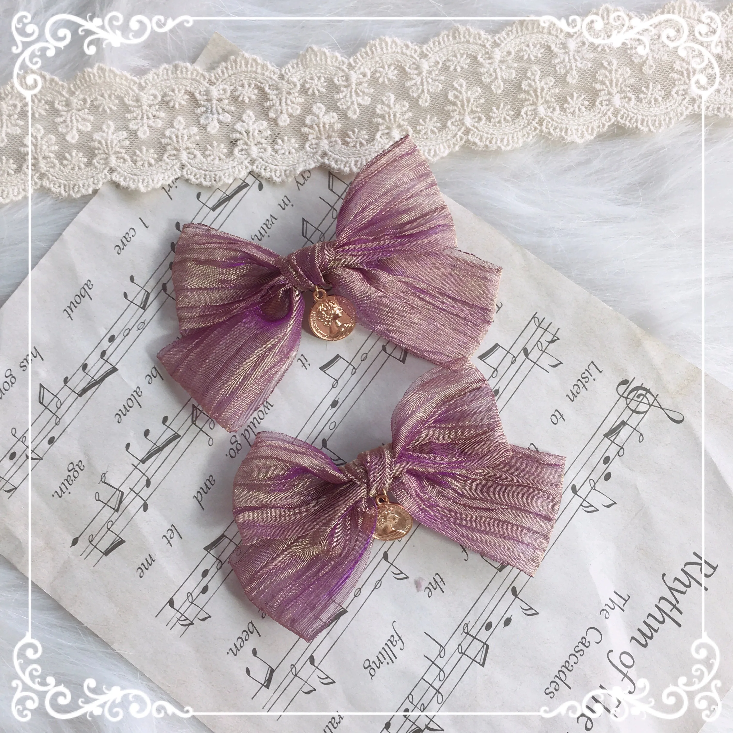 (Buyforme)Chestnut Lolita~Louvre Vineyard Accessory Hairband Retro Lolita KC