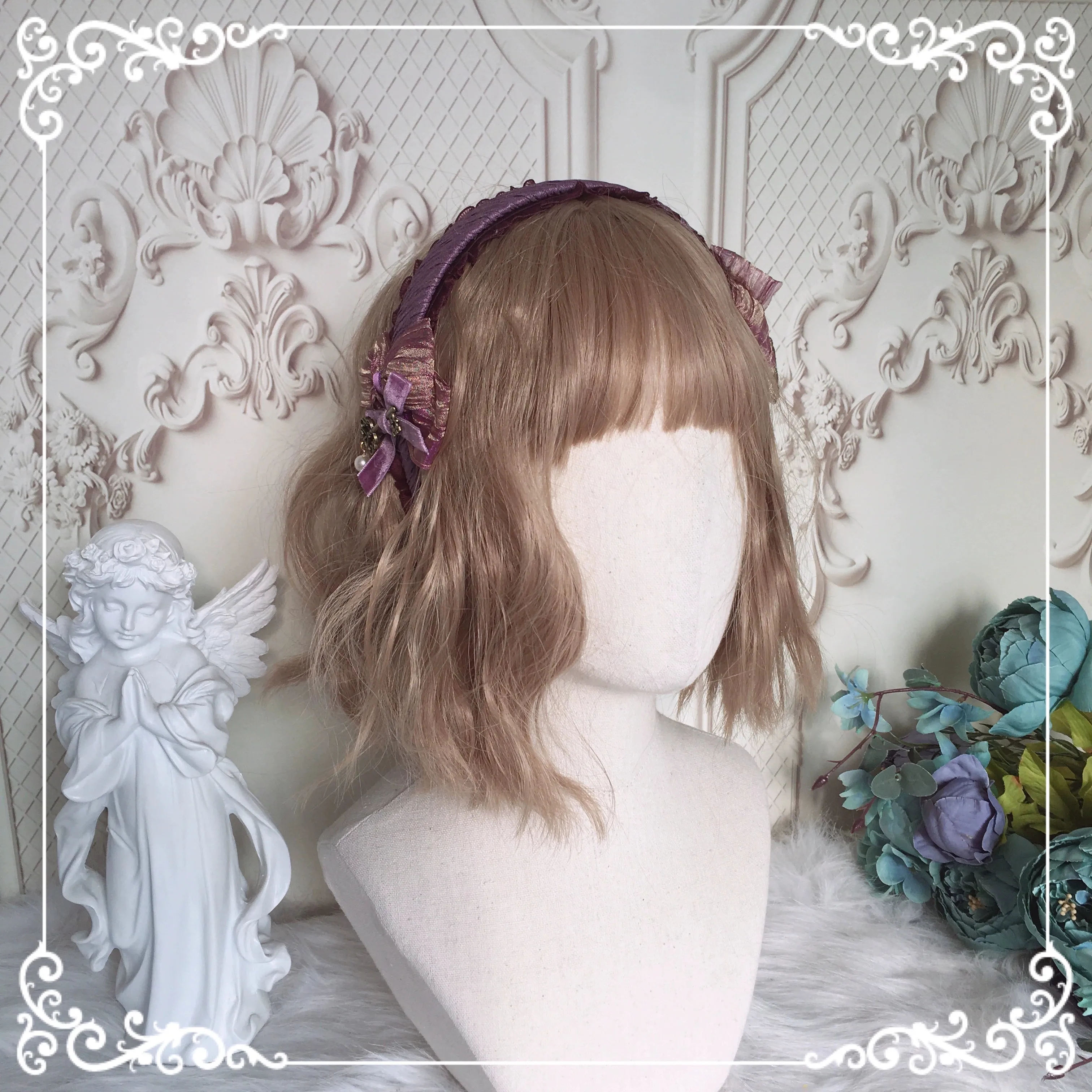 (Buyforme)Chestnut Lolita~Louvre Vineyard Accessory Hairband Retro Lolita KC