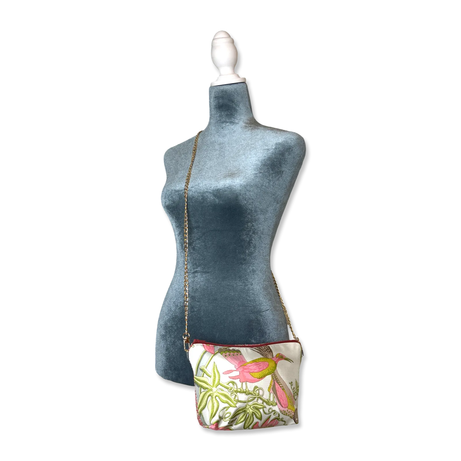 Caraibes Vintage Silk Scarf Crossbody Bag