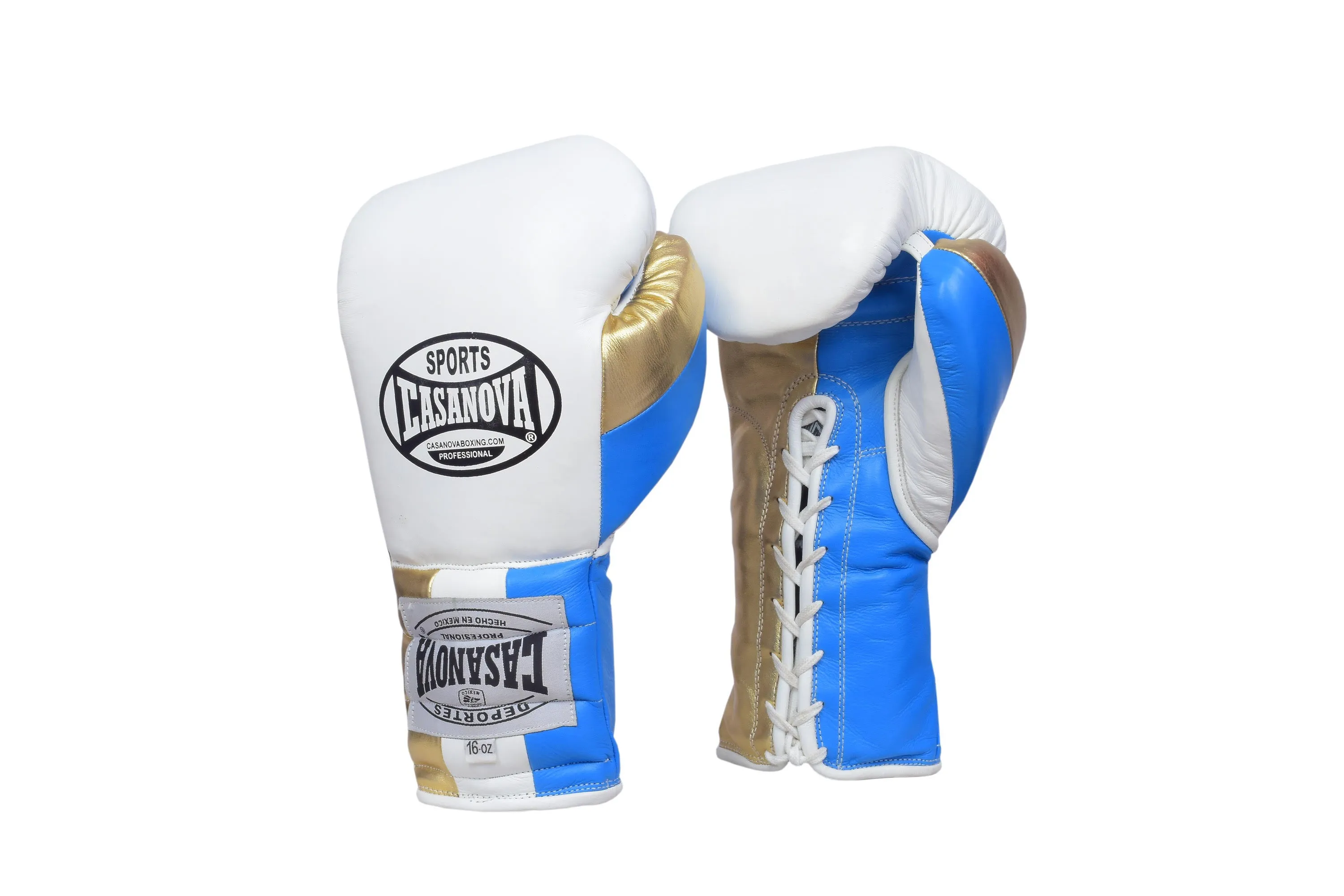 Casanova Boxing®  Lace-up  - White/Gold /blue