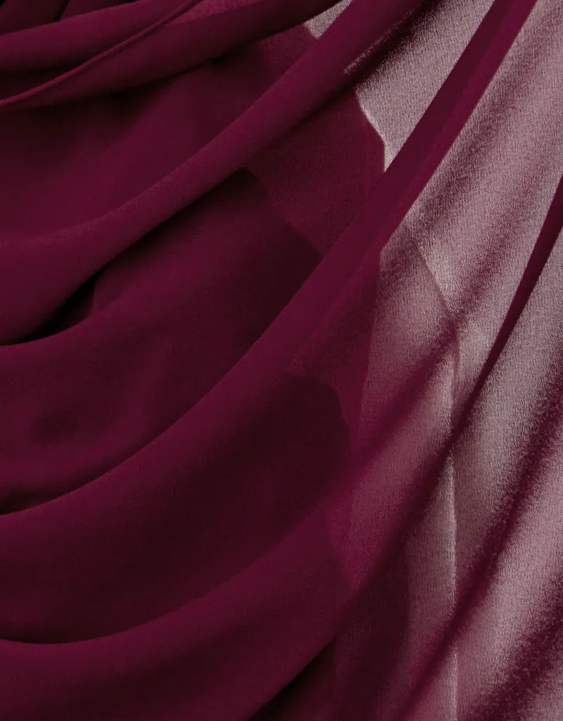 Chiffon Shawl - Shades of Dark Purple