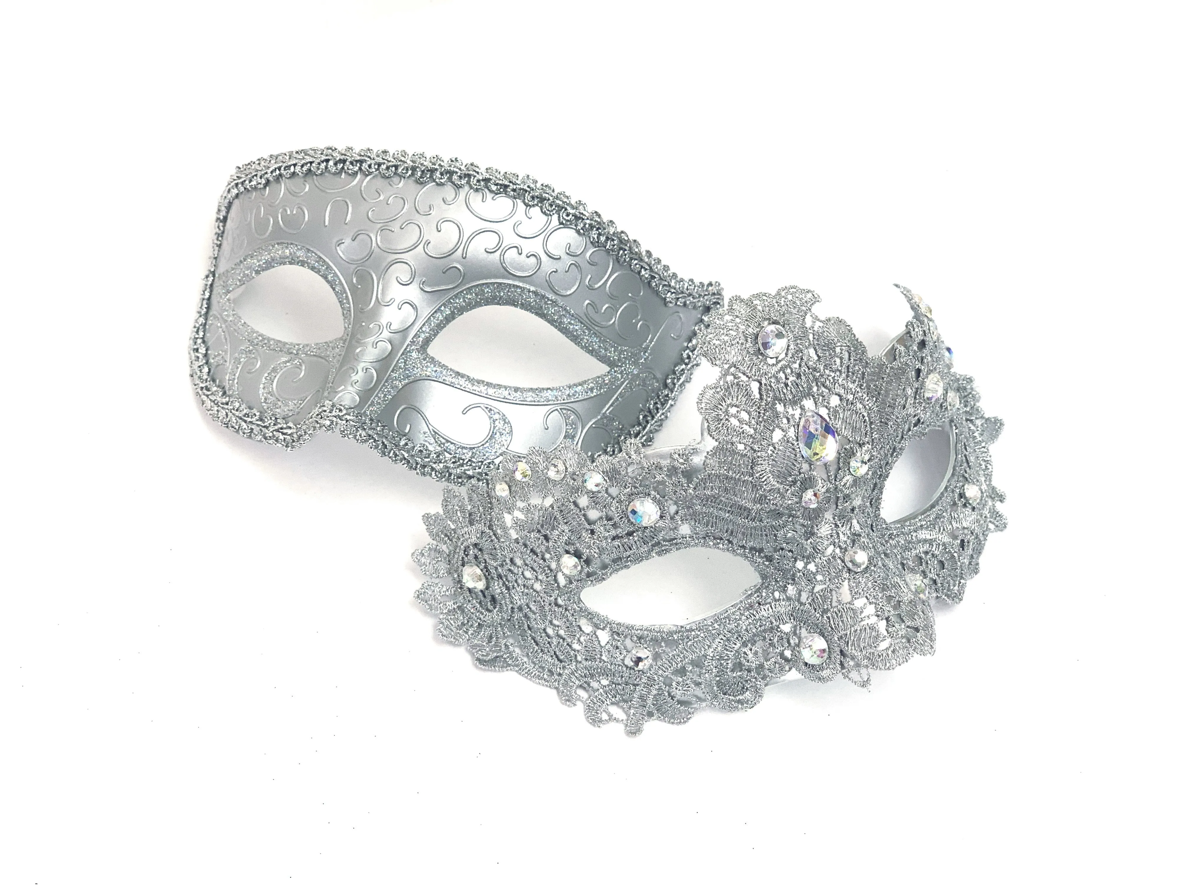 Couples Masks - Silver