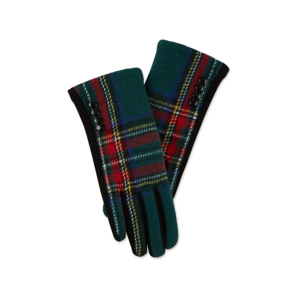 Daphanie Plaid Gloves - Womens