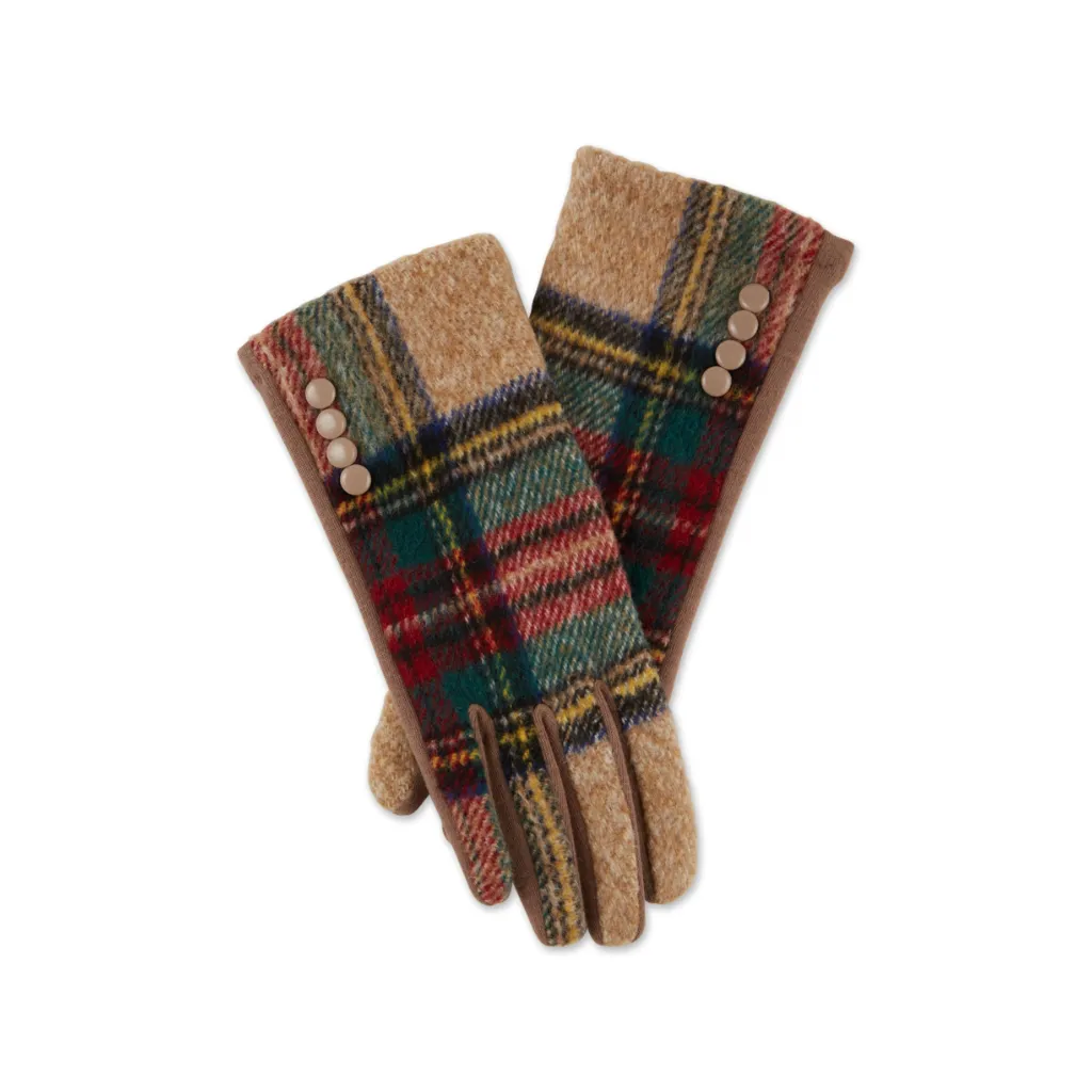 Daphanie Plaid Gloves - Womens