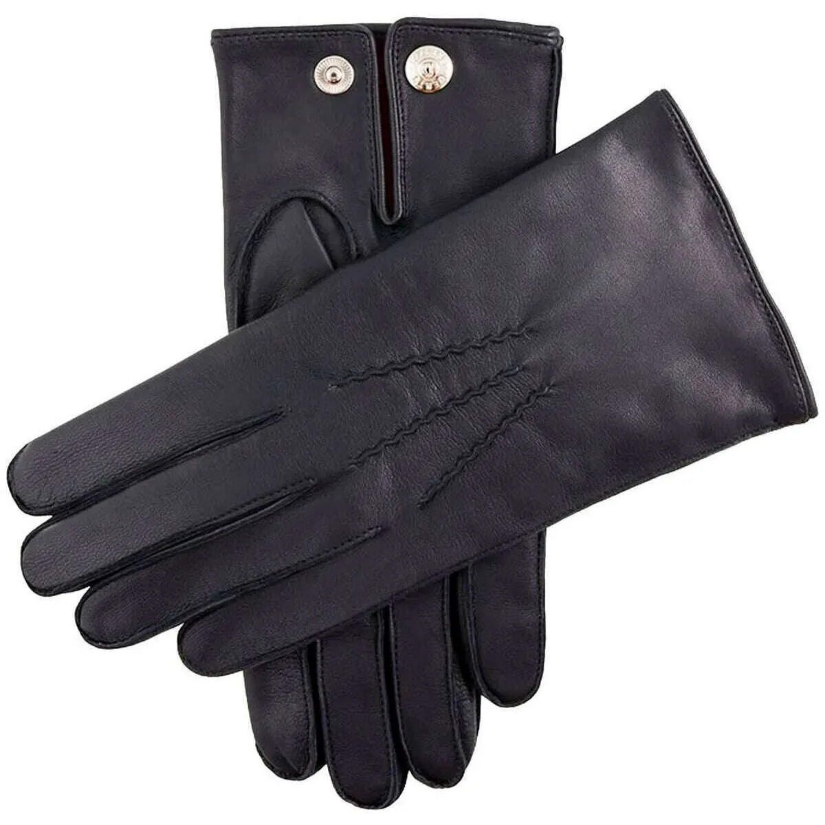 Dents Burford Cashmere Lined Leather Gloves - Navy