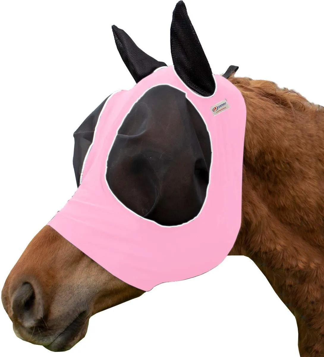 Derby Originals Safety Reflective Bug Eye UV-Blocker Soft Mesh Lycra Horse Fly Mask with One Year Warranty