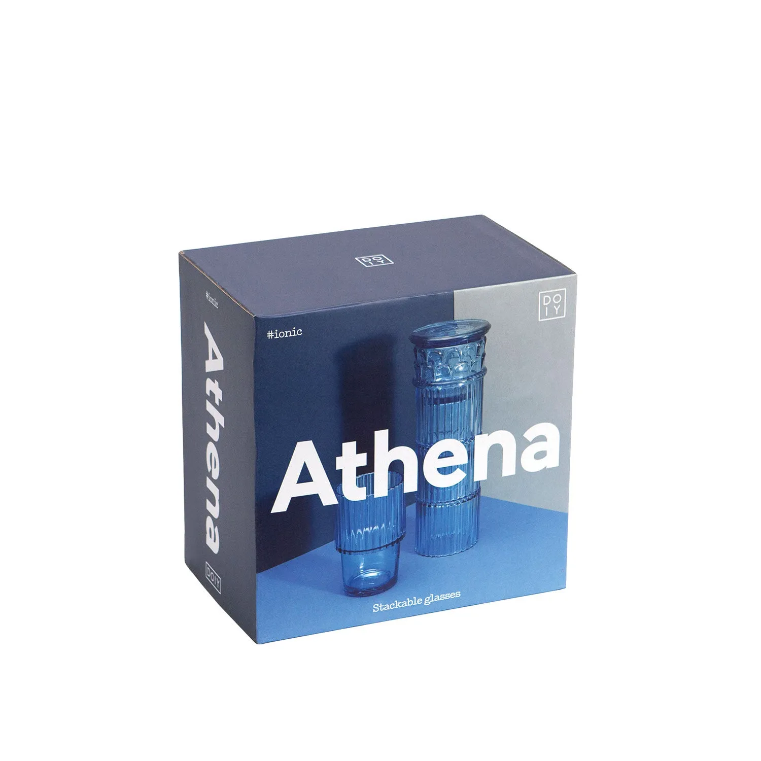 doiy | athena stacking glasses | blue ~ DC