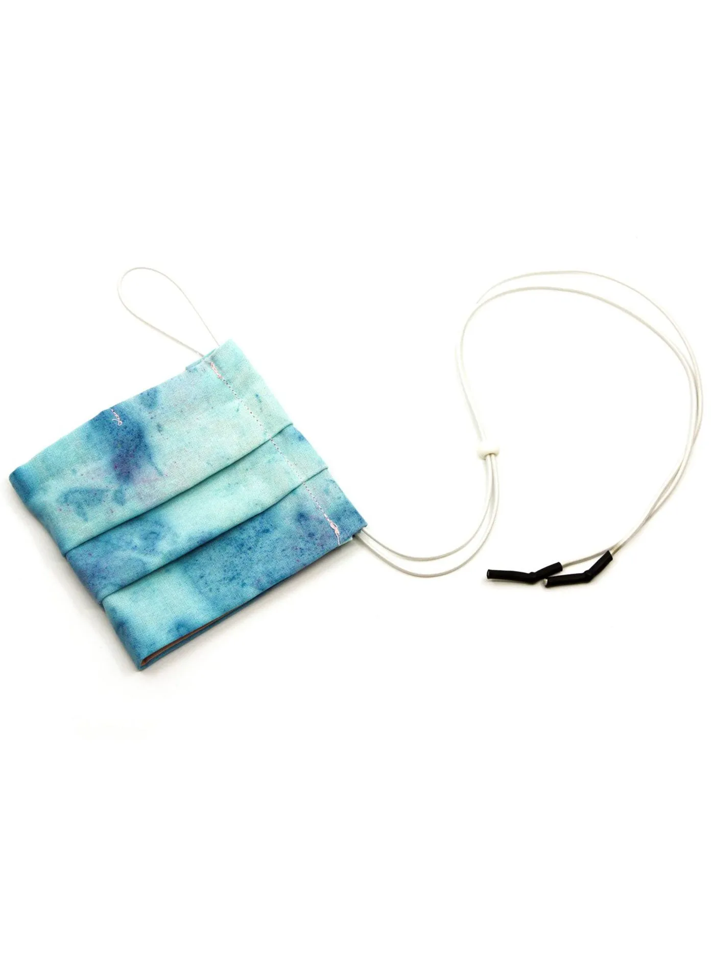 Double Pleat Tie-Dye Bungee Covid-19 Face Mask