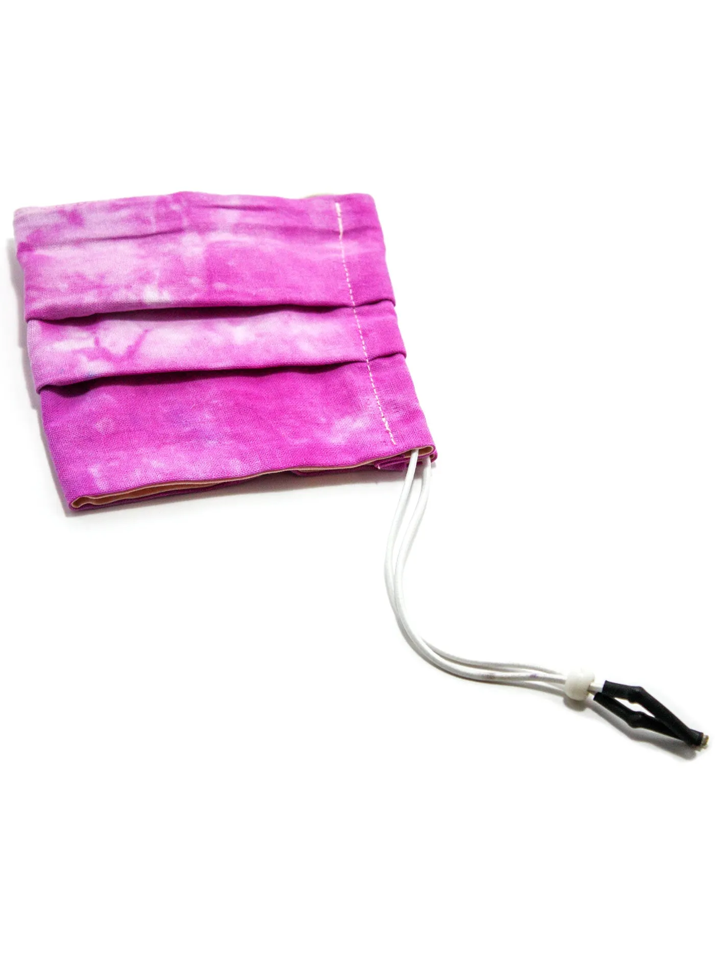 Double Pleat Tie-Dye Bungee Covid-19 Face Mask