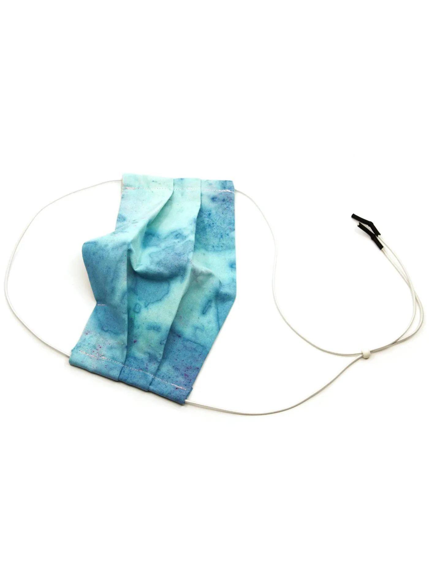 Double Pleat Tie-Dye Bungee Covid-19 Face Mask