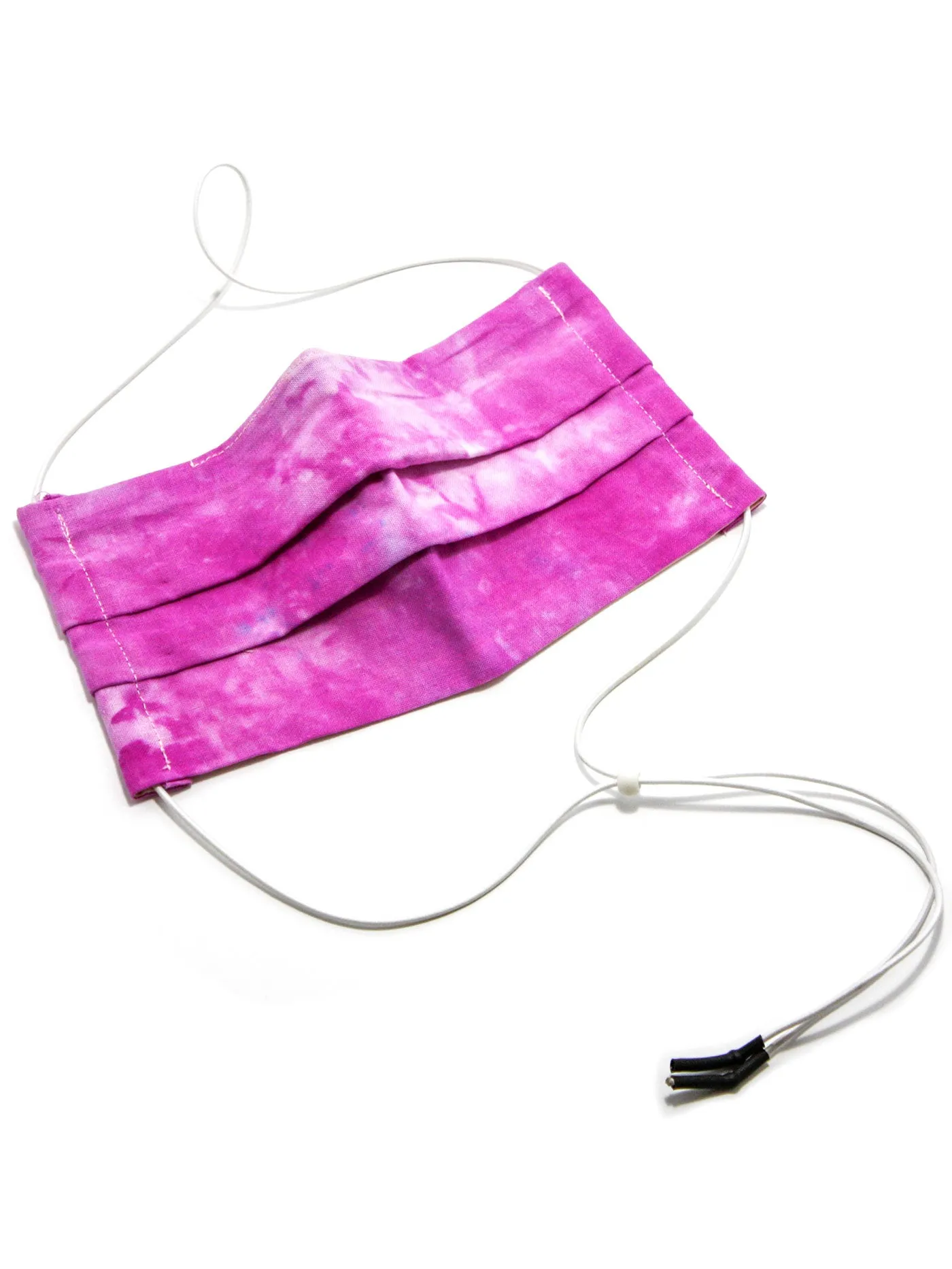 Double Pleat Tie-Dye Bungee Covid-19 Face Mask