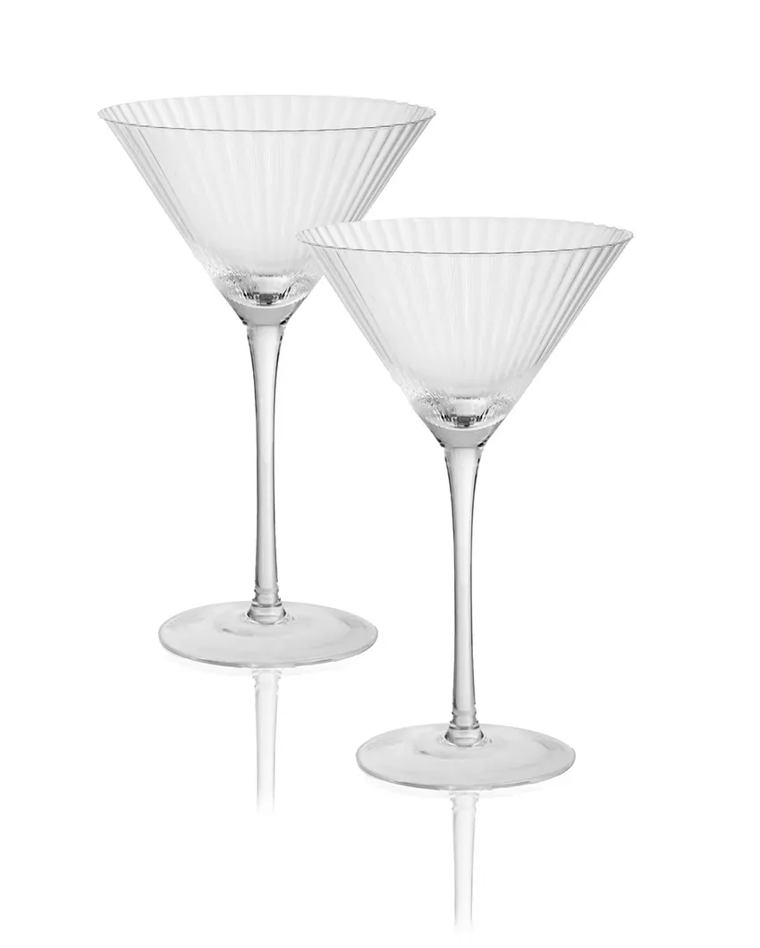 Elegant Martini GlassGerman Crystal with Gift Box | Set Of 4