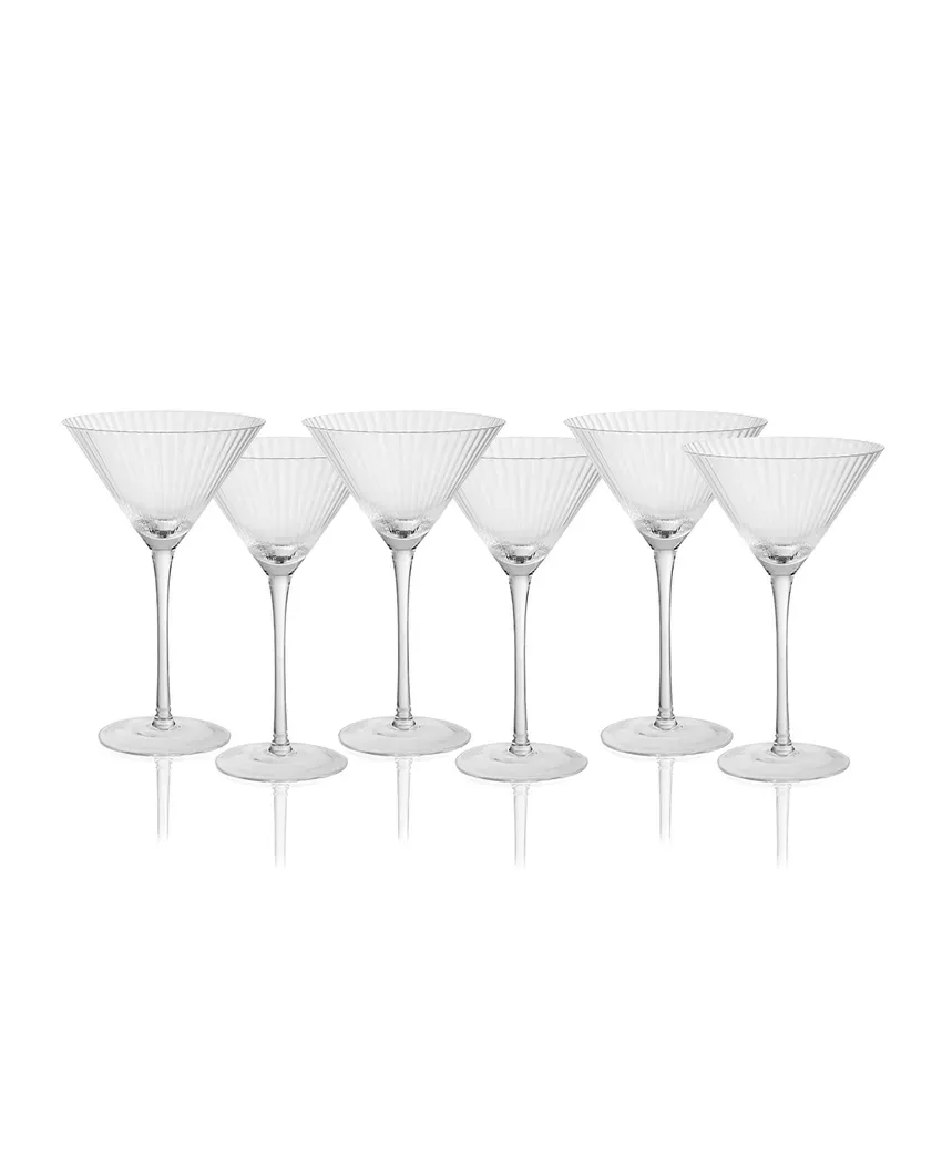 Elegant Martini GlassGerman Crystal with Gift Box | Set Of 4