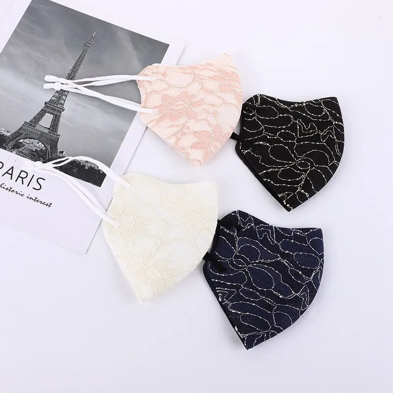 Embroidered Fabric Lace Face Mask-M22