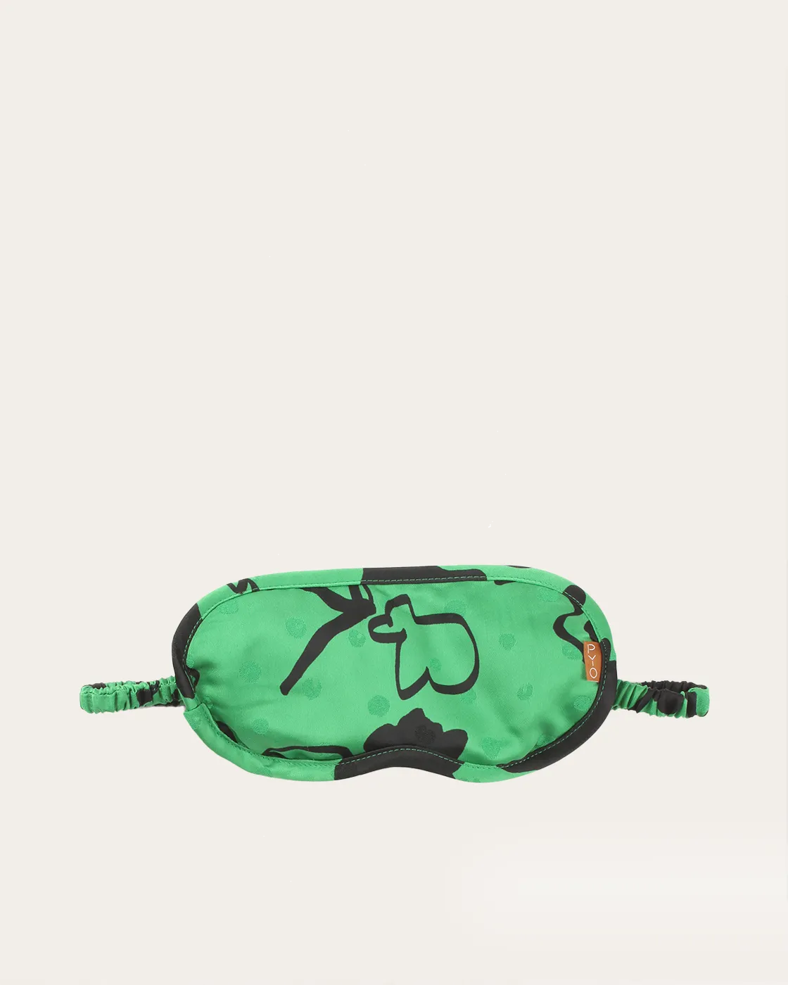 Eye Mask Satin Print Green