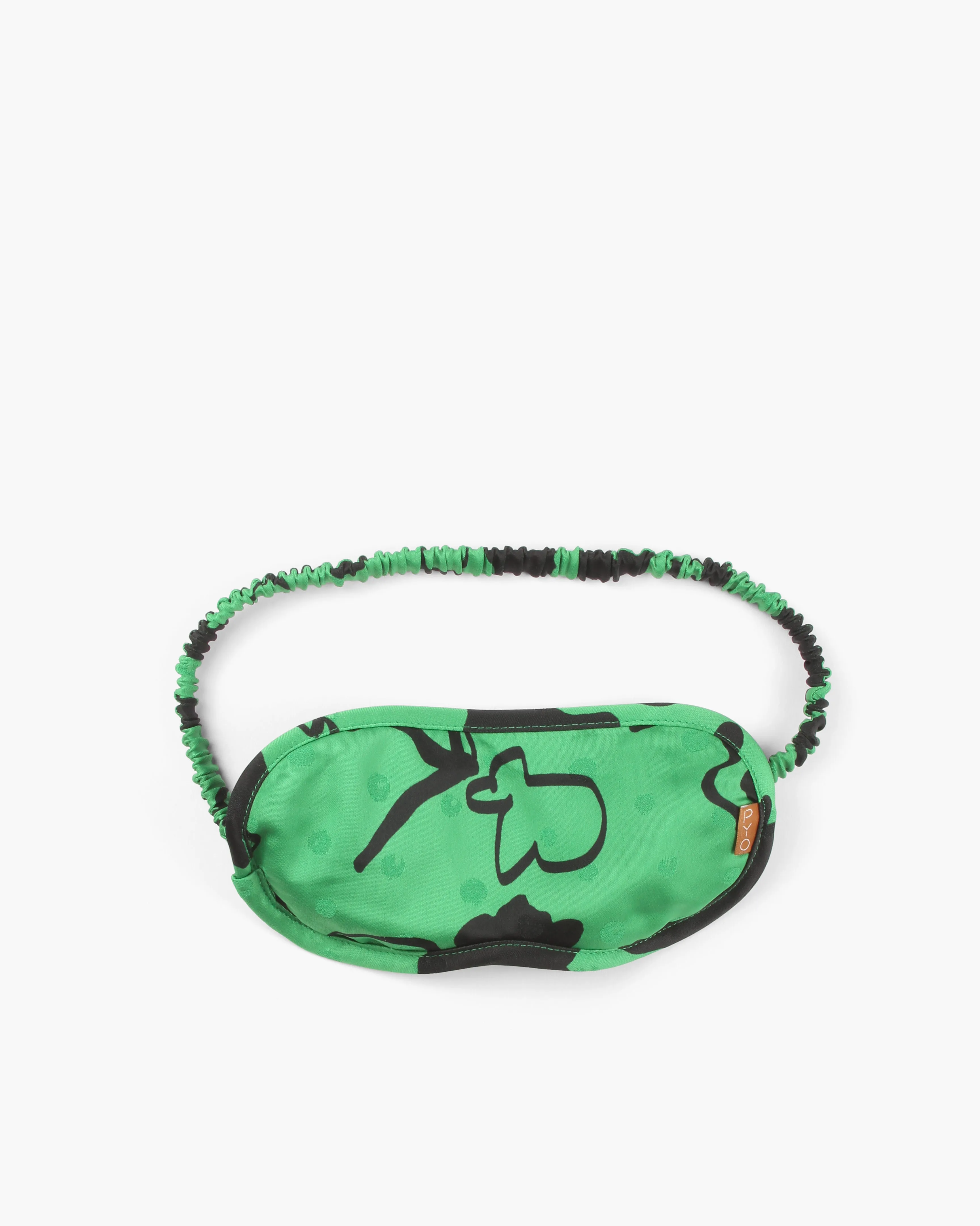 Eye Mask Satin Print Green