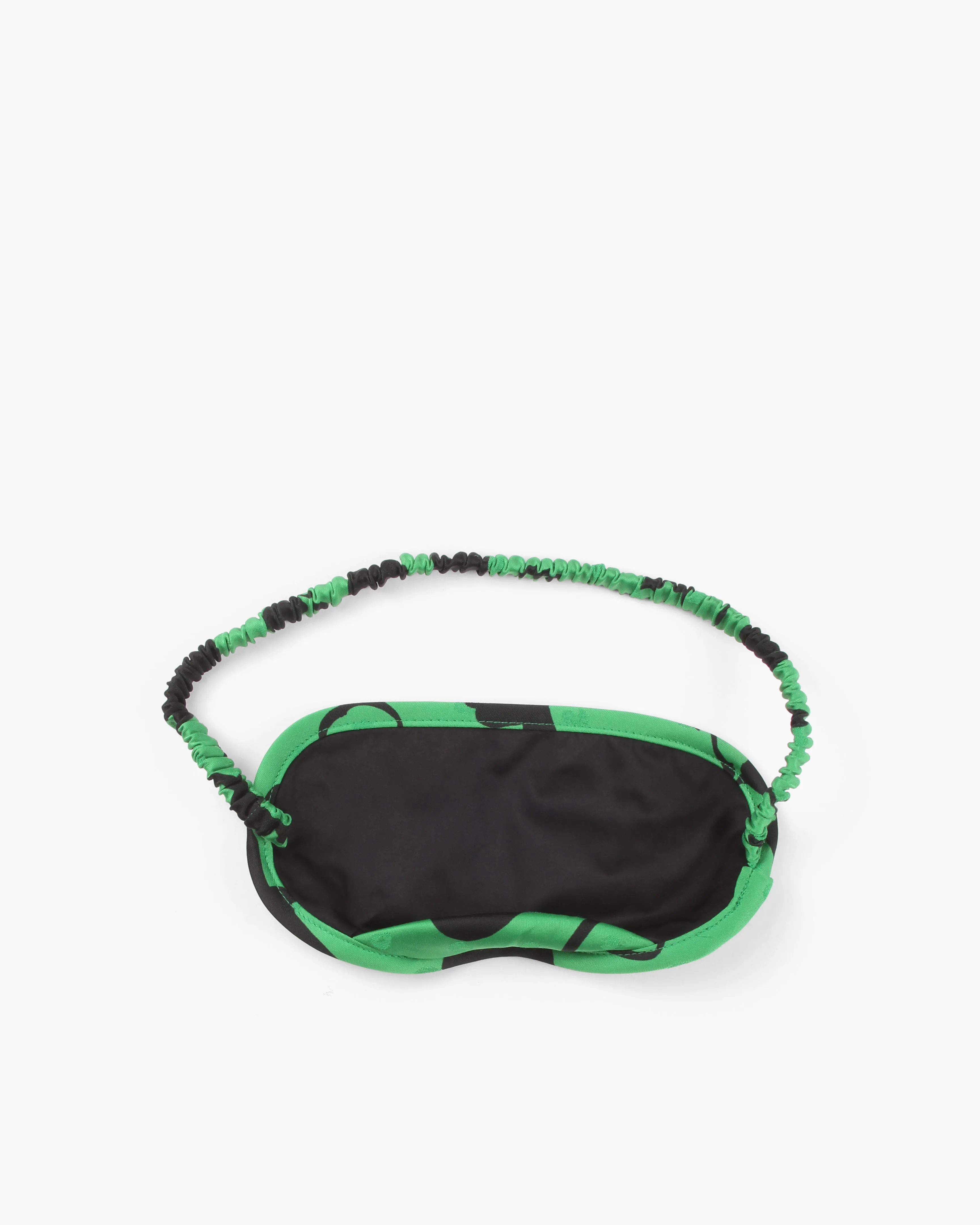 Eye Mask Satin Print Green