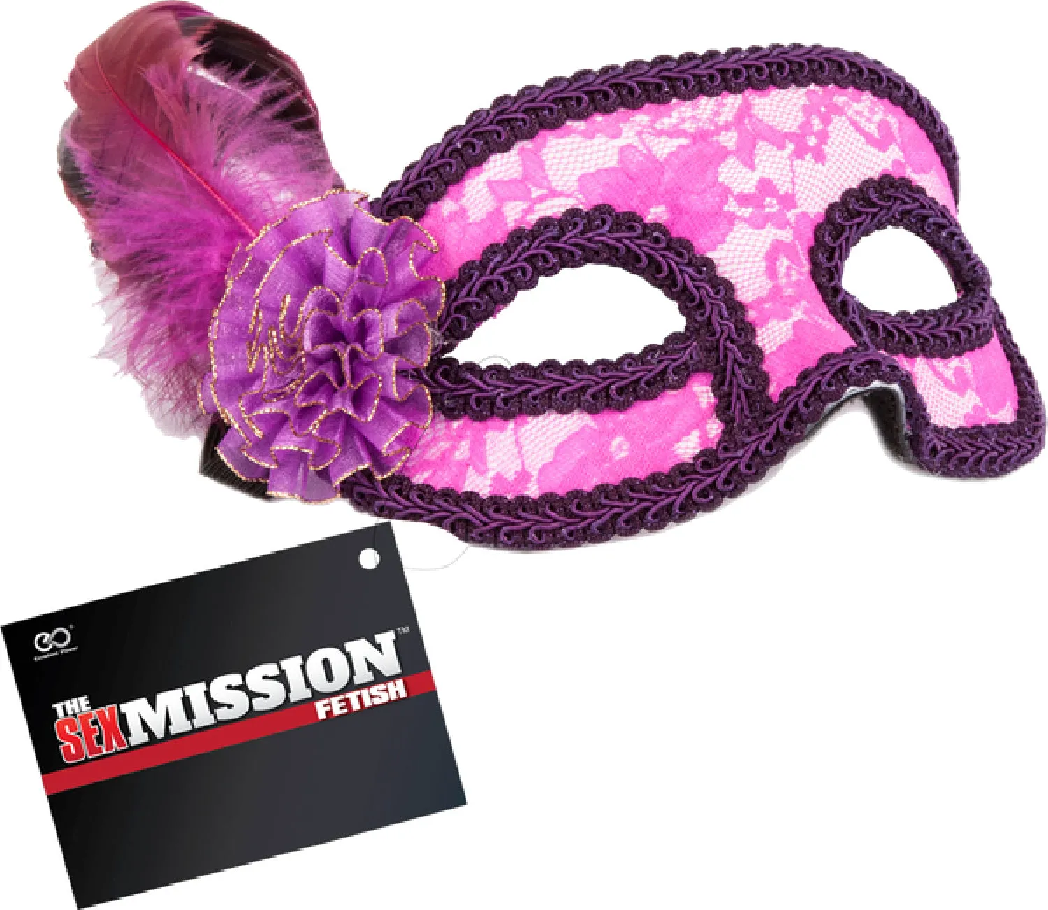 Feathered Masquerade Masks (Pink & Purple)